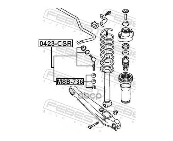 Купить ТЯГА СТАБИЛИЗАТОРА ЗАДНЯЯ NISSAN KIX PA0 2008­.10-2012.06 0423-CSR