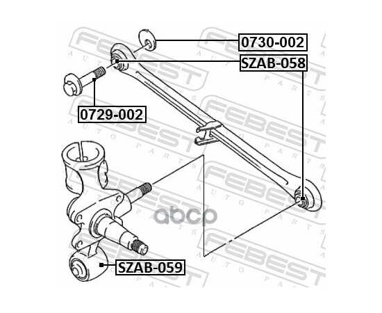 Купить БОЛТ С ЭКСЦЕНТРИКОМ SUZUKI BALENO/ESTEEM 1995-2001 0729-002