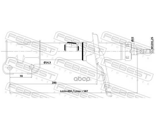 Купить АМОРТИЗАТОР ПЕРЕДНИЙ ПРАВЫЙ HYUNDAI SANTA FE 06 (ALABAMA PLANT-CAN) 2006- [HAC] 12110-017FR