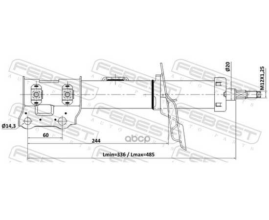 Купить АМОРТИЗАТОР ПЕРЕДНИЙ ПРАВЫЙ HYUNDAI AVANTE 11 (2010-2013) [K1] 12110-013FR