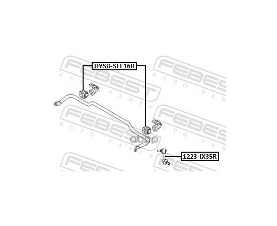 Купить ТЯГА ЗАДНЕГО СТАБИЛИЗАТОРА L=R HYUNDAI IX35/KIA SPORTAGE III /4WD FEBEST 1223-IX35R