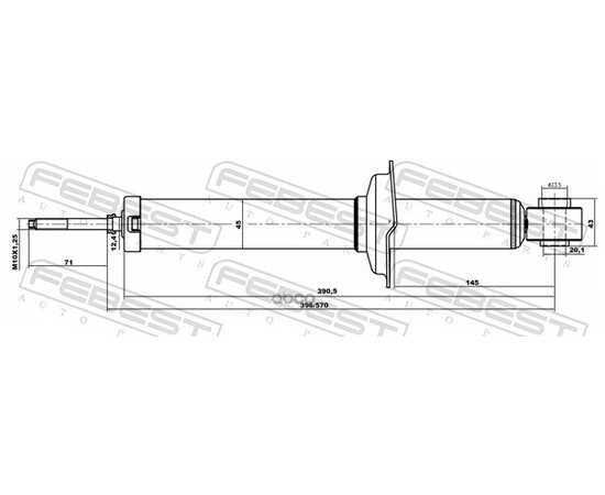 Купить АМОРТИЗАТОР ЗАДНИЙ HYUNDAI SONATA EF 02 (2001-2006) 12658718R