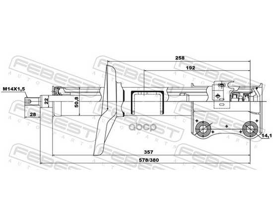 Купить АМОРТИЗАТОР ПЕРЕДНИЙ R SUZUKI GRAND VITARA FEBEST 07665535FR