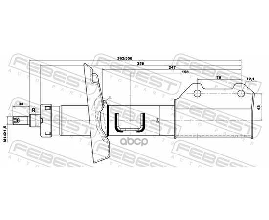 Купить АМОРТИЗАТОР ПЕРЕДНИЙ R CHEVROLET CRUZE/OPEL ASTRA J FEBEST 10660618FR