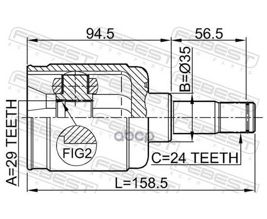 Купить ШРУС ВНУТР ЛЕВЫЙ MAZDA 323 BJ 1998-2003 0511-CPLH