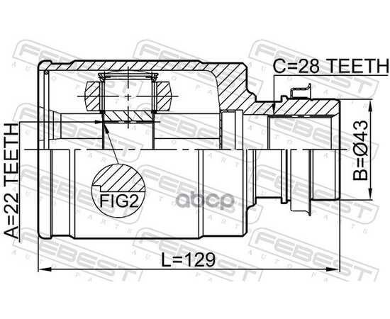 Купить ШРУС ВНУТР ПРАВЫЙ 22X43X28 MAZDA 3 BK (03-08) 0511-BL16MTRH