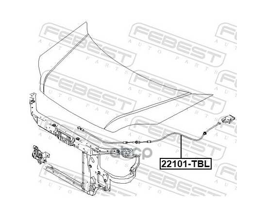 Купить ТРОСИК ПРИВОДА ОТКРЫВАНИЯ ЗАМКА КАПОТА HYUNDAI GETZ 2002- 12101-TBL