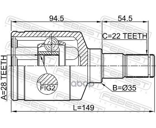 Купить ШРУС ВНУТРЕННИЙ ЛЕВЫЙ SUZUKI SWIFT RS413/RS415/RS416 2003-2010 0711-RS413LH