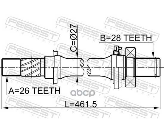 Купить ВАЛ ПРИВОДА MAZDA 3 BK 2003-2008 0512-M316AT