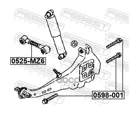 Купить БОЛТ MAZDA 323 BA 1994-2000 FEBEST 0598-001