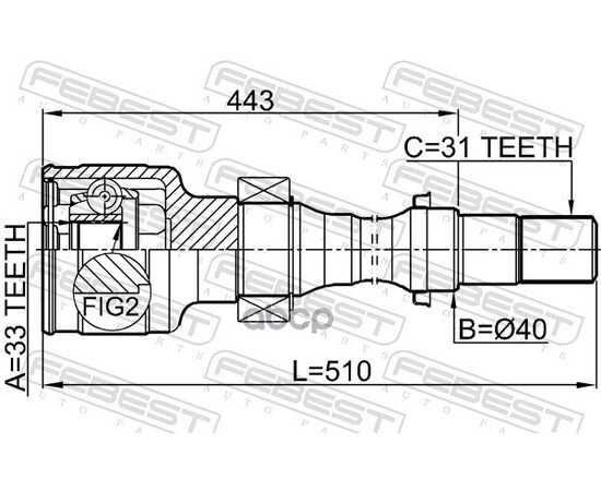 Купить ШРУС ВНУТРЕННИЙ R (КОМПЛ) MAZDA CX-5 2011-> FEBEST 0511-CX5MTRH