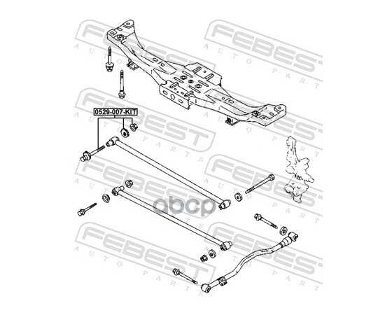 Купить БОЛТ С ЭКСЦЕНТРИКОМ РЕМКОМПЛЕКТ MAZDA 323 BA 1994-2000 FEBEST 0529-007-KIT