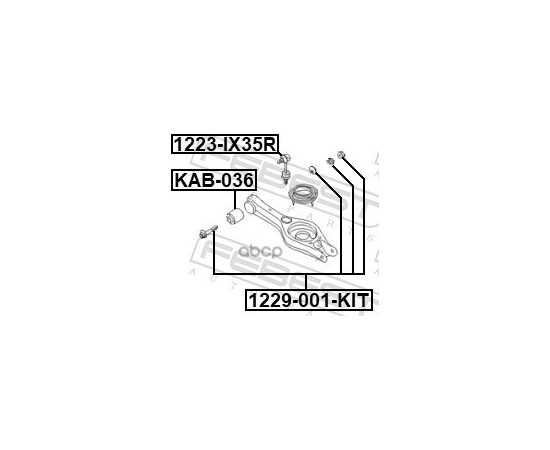 Купить БОЛТ С ЭКСЦЕНТРИКОМ РЕМКОМПЛЕКТ HYUNDAI ASLAN 15 (2014-2017) FEBEST 1229-001-KIT