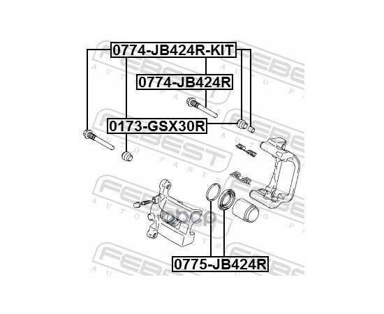 Купить ВТУЛКА НАПРАВЛЯЮЩАЯ ЗАДН СУППОРТА (КОМП-2ШТ) SUZUKI GRAND VITARA 06-14 0774-JB424R-KIT