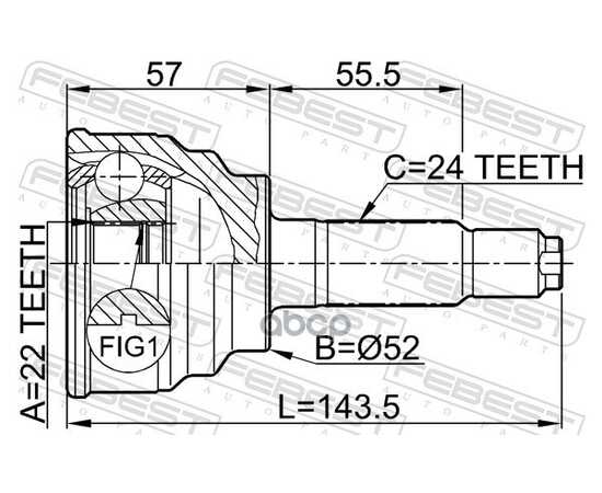 Купить ШРУС ВНЕШНИЙ KIA RIO 00-05 0510-001