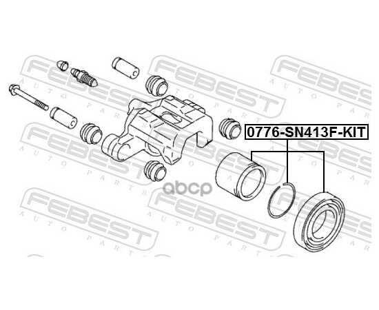 Купить ПОРШЕНЬ СУППОРТА ПЕРЕДНЕГО РЕМКОМПЛ 0776-SN413F-KIT