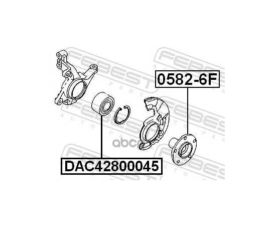 Купить СТУПИЦА ПЕРЕДНЯЯ MAZDA 6 WAGON GY 2002-2005 FEBEST 0582-6F