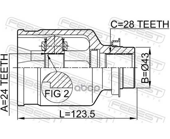 Купить ШРУС ВНУТРЕННИЙ R 24X43X28 MAZDA 3 BK 2003-2006 FEBEST 0511-M320MTRH