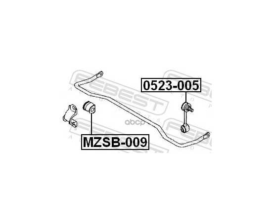 Купить ТЯГА СТАБИЛИЗАТОРА ЗАДНЕГО L=R MAZDA 6 02-08 FEBEST 0523-005