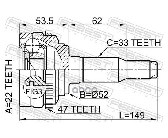 Купить ШРУС ВНЕШНИЙ CHEVROLET LACETTI 1110-J200A47