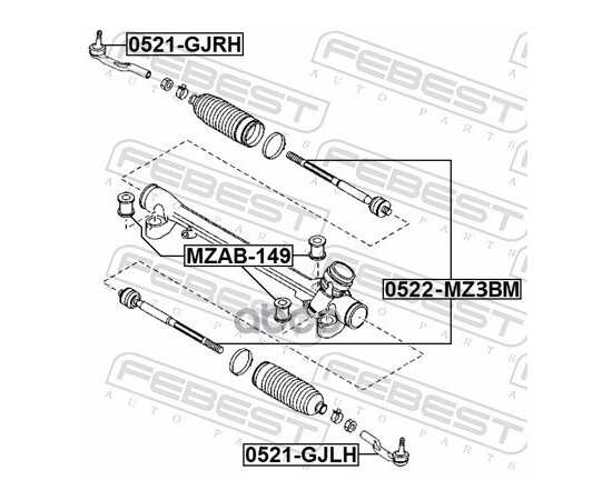 Купить НАКОНЕЧНИК РУЛЕВОЙ ЛЕВЫЙ MAZDA 6 GJ 2012- 0521-GJLH