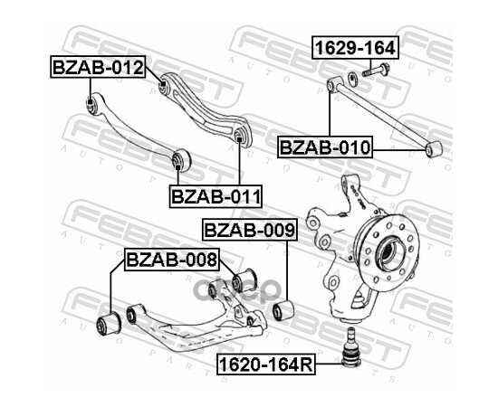 Купить БОЛТ С ЭКСЦЕНТРИКОМ MERCEDES BENZ ML-CLASS 164 2004-2011 1629-164