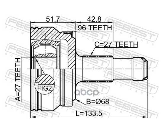 Купить ШРУС ВНЕШН ЗАДНИЙ MERCEDES BENZ E-CLASS 212 4 MATIC 2008-2013 1610-212A96R