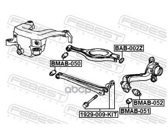 Купить БОЛТ С ЭКСЦЕНТРИКОМ РЕМКОМПЛЕКТ BMW 3 E36 1989-2000 [ECE] FEBEST 1929-009-KIT