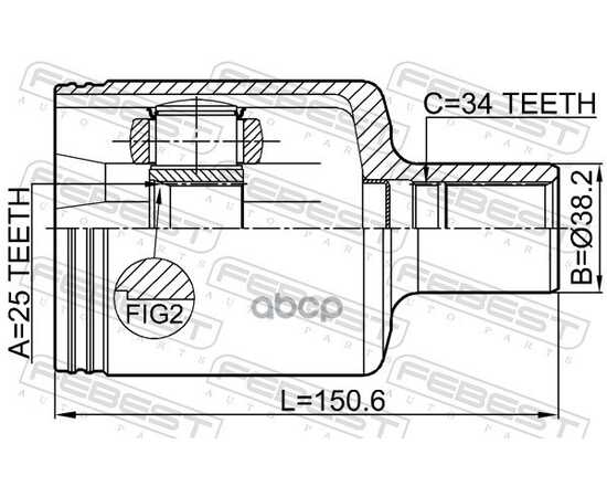 Купить ШРУС ВНУТРЕННИЙ ЛЕВЫЙ MERCEDES BENZ GLK-CLASS 204 4 MATIC 2008-2015 1611-204LH