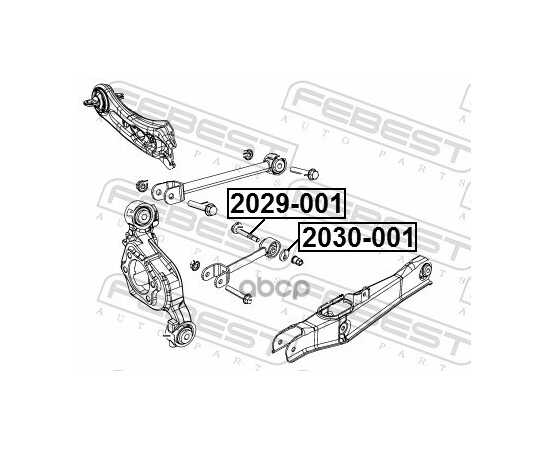 Купить БОЛТ С ВТУЛКОЙ ЭКСЦЕНТРИК CHRYSLER SEBRING II, JEEP GRAND CHEROKEE III/IV 2029-001