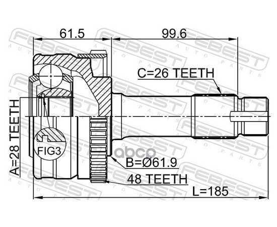 Купить ШРУС ВНЕШНИЙ MERCEDES W463 1992-2018 1610-463A48