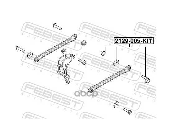 Купить БОЛТ С ЭКСЦЕНТРИКОМ РЕМКОПЛЕКТ FORD FOCUS CB4 2008­ 2129-005-KIT