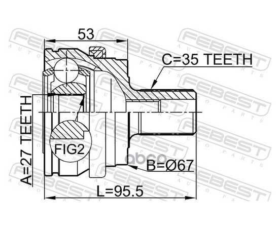 Купить ШРУС ВНЕШНИЙ MERCEDES W203, W210, W211 1610-203