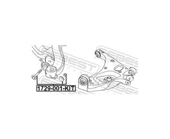 Купить БОЛТ С ЭКСЦЕНТРИКОМ РЕМКОМПЛЕКТ VOLKSWAGEN TIGUAN 2008-2018 1729-001-KIT