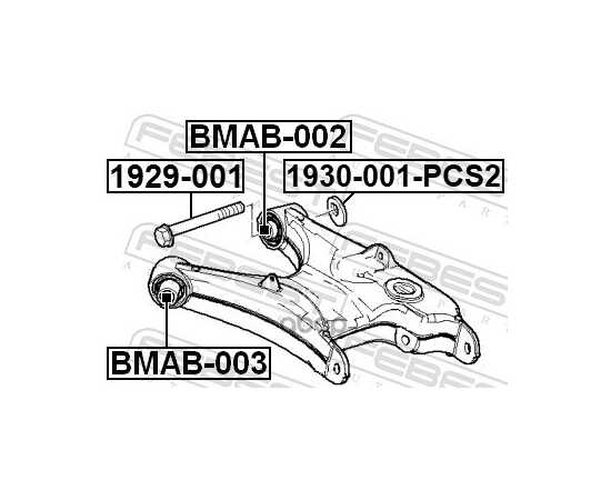 Купить БОЛТ С ЭКСЦЕНТРИКОМ BMW 3 F34 GT 2012-2016 1929-001