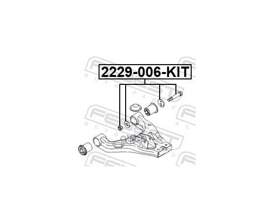 Купить БОЛТ С ЭКСЦЕНТРИКОМ РЕМКОМПЛЕКТ KIA SORENTO 02 (2002-2006) FEBEST 2229-006-KIT