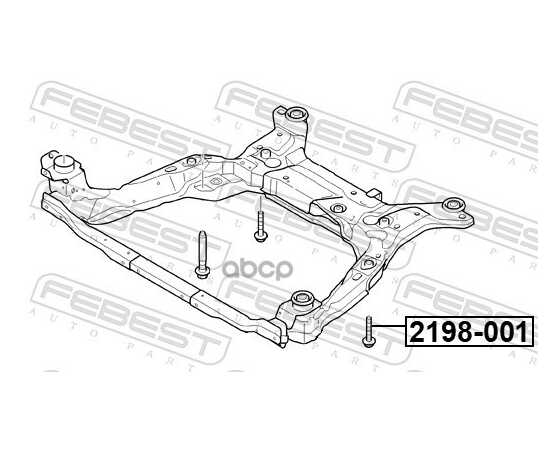 Купить БОЛТ FORD C-MAX CCG 2013- FEBEST 2198-001