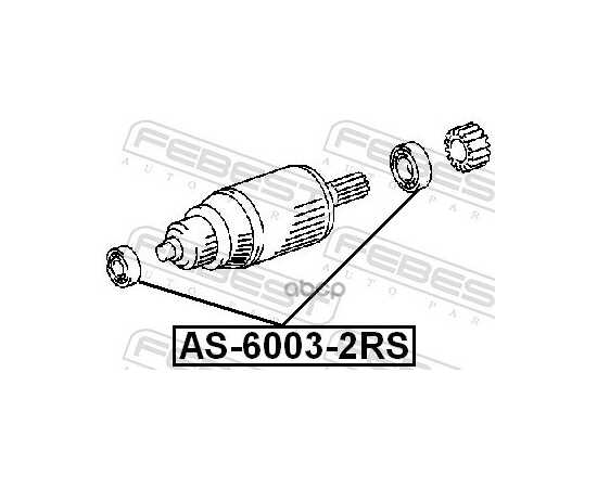 Купить ПОДШИПНИК СТАРТЕРА ШАРИКОВЫЙ HONDA/MAZDA/MITSUBISHI/TOYOTA /17X35X10 FEBEST AS-6003-2RS