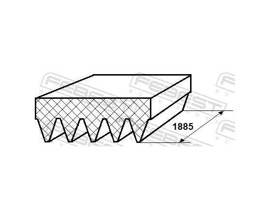 Купить РЕМЕНЬ ПОЛИКЛИНОВОЙ 5PK1885 88127-5L1885