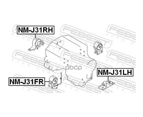 Купить ОПОРА ДВИГАТЕЛЯ NM-J31RH