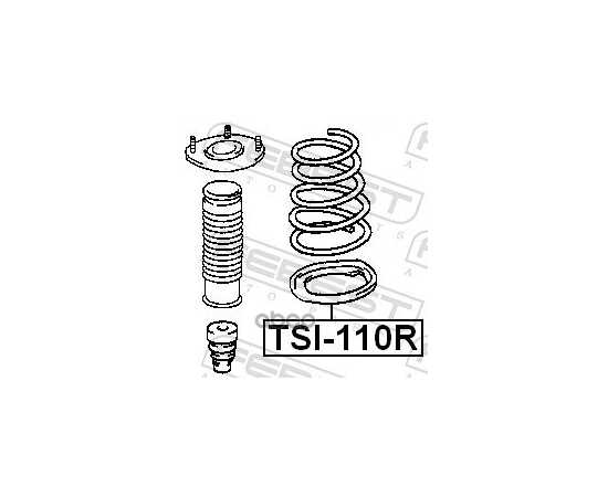 Купить ПРОСТАВКА ПРУЖИНЫ ПОДВЕСКИ TOYOTA COROLLA,CE11#,EE111 1995.05-2000.08 FEBEST TSI-110R