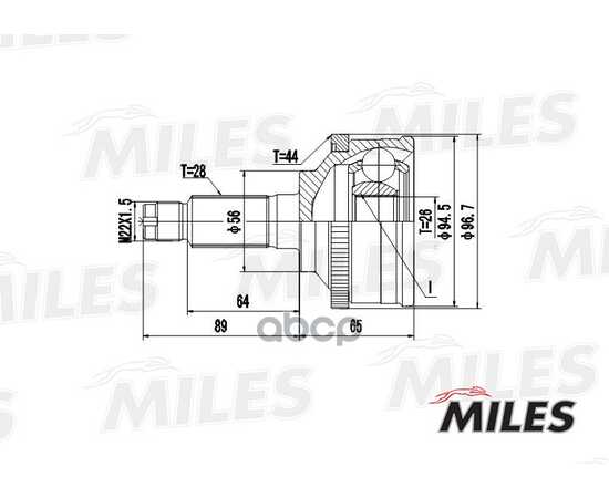 Купить ШРУС MAZDA 626 2.0-2.5 87-97 НАР.(ABS) MILES GA20234