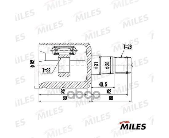 Купить ШРУС ВНУТРЕННИЙ AUDI A3 II/SKODA/VW GOLF V-VI/PASSAT VI 1.6-2.0 03- GA10571