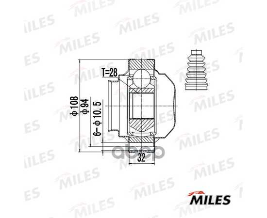 Купить ШРУС ВНУТРЕННИЙ AUDI A3/SKODA OCTAVIA/VW PASSAT B6 03- GA10084