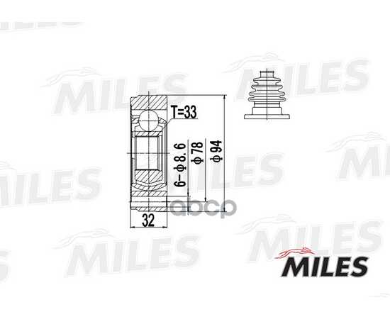 Купить ШРУС ВНУТРЕННИЙ AUDI 100/80 1.6/1.8 76-91 (GKN 305021) GA10001