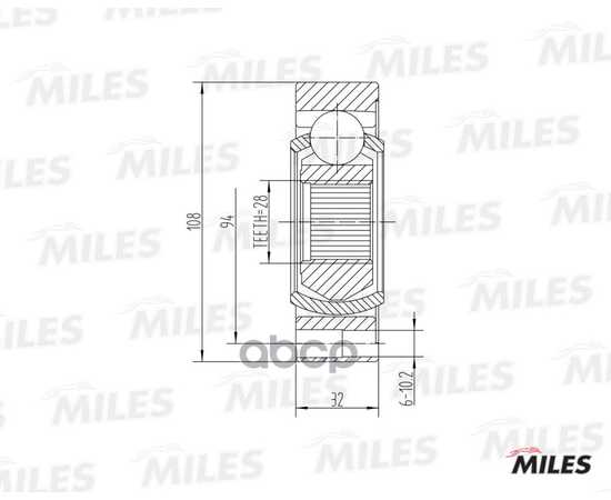 Купить ШРУС КПП AUDI 80/90/100/A4/A6/VW PASSAT (GKN 302287) GA10040