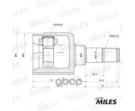 Купить ШРУС ВНУТРЕННИЙ ЛЕВЫЙ FORD MONDEO CA2 2007-2014 EU (GSP 618128) GA10080