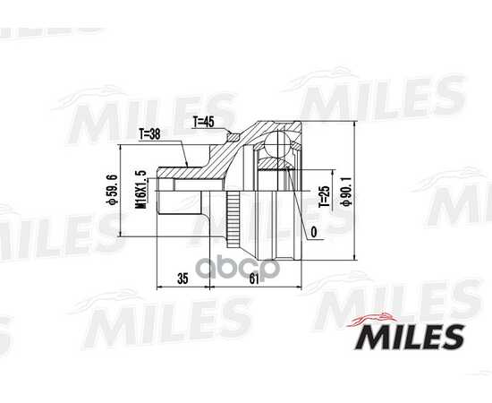 Купить ШРУС НАРУЖНЫЙ AUDI 100 1.8-2.4D 82-90 (С ABS) (GKN 301075) GA20003