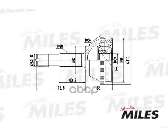 Купить ШРУС НАРУЖНЫЙ CITROEN JUMPER/FIAT DUCATO/PEUGEOT BOXER 1.9D2.8D 94 (С ABS) (GKN 303098) GA20068