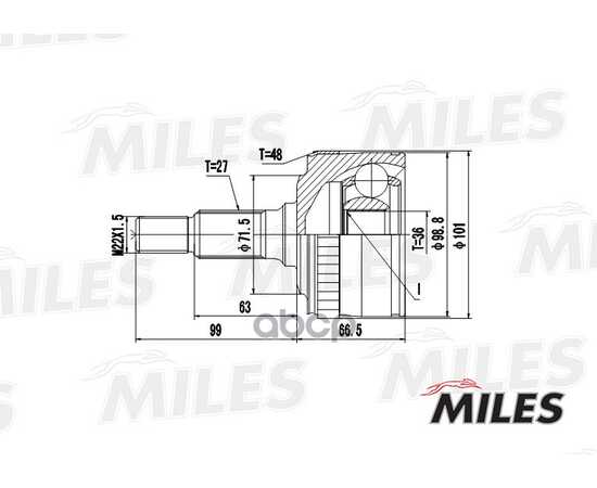 Купить ШРУС НАРУЖНЫЙ MERCEDES BENZ W638 2.0D/2.2D 99-03 (GKN 303152) GA20245